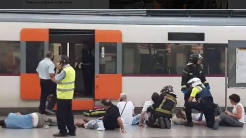 Mas de 50 heridos en el accidente de un tren de cercanías en Barcelona