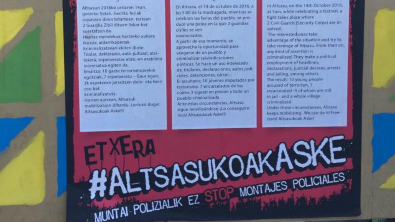 Los batasunos aprovechan los sanfermines para apoyar a los detenidos de Alsasua