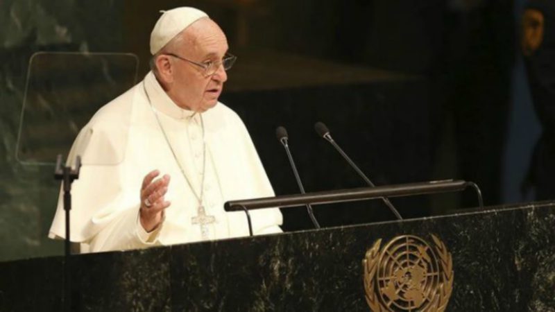 'Por pri­me­ra vez el ma­gis­te­rio del Papa es pa­ra­le­lo al de las Na­cio­nes Uni­das'