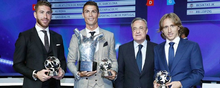 Cristiano y el Real Madrid arrasan en los premios de la Champions