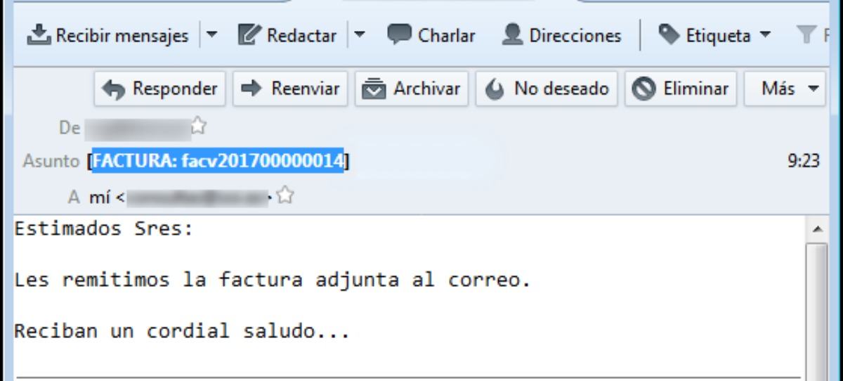 Vuelven los mails con facturas infectadas con malware