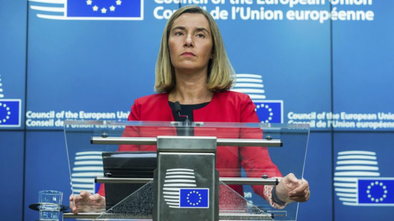 La alta representante de la UE para la Política Exterior, Federica Mogherini