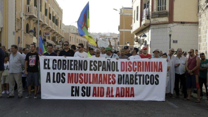 Musulmanes se manifiestan en Melilla contra el Gobierno y exigen ‘respeto’ a la fiesta del cordero
