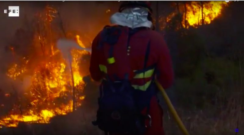 Continúa la lucha contra dos grandes incendios en Portugal