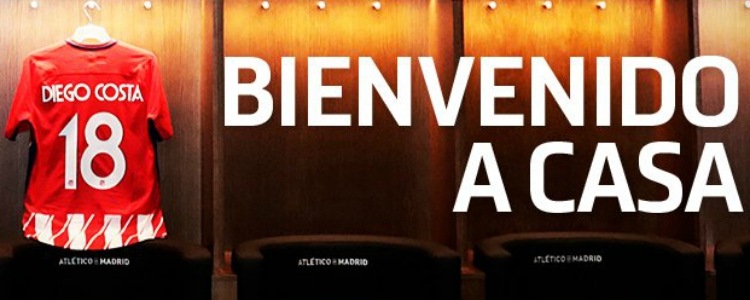 Diego Costa ya es oficialmente el 18 del Atlético de Madrid