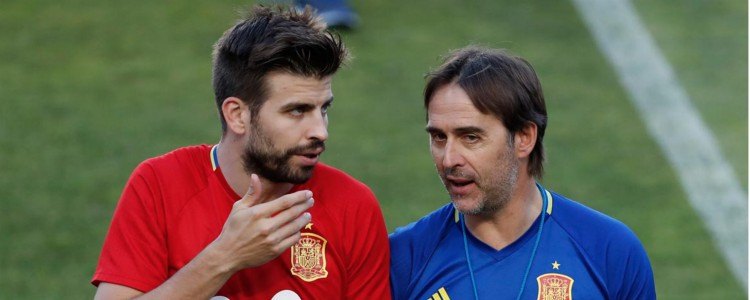 Lopetegui apoya a Piqué: “Se parte el alma por la selección”
