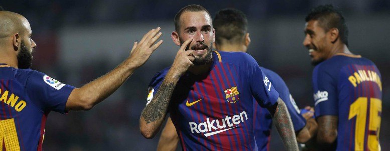 Aleix Vidal brilla en el tridente haciendo de Dembélé ante el Girona
