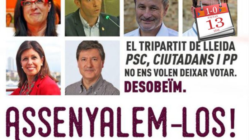 Diario de un golpe: C’s, PSC y PP denuncian la campaña de amenazas de los cachorros de las CUP