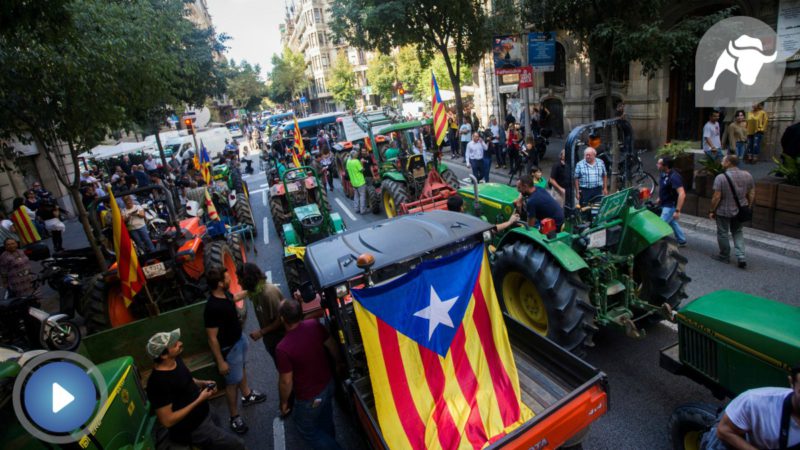Tractores para entorpecer a la Policía, la enésima ilegalidad separatista
