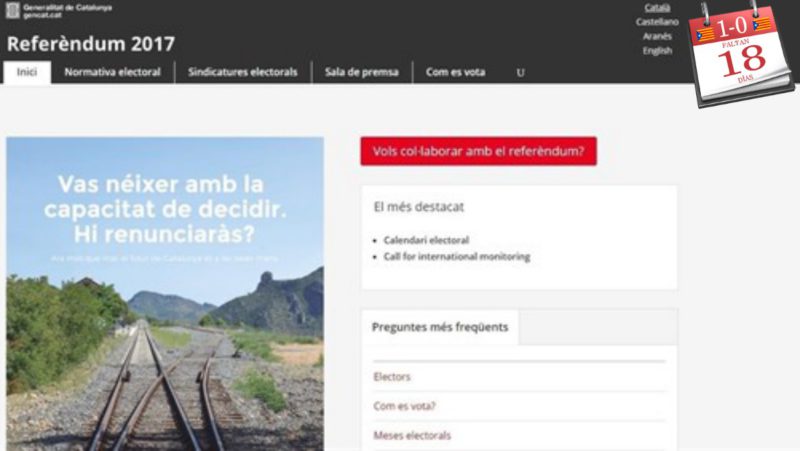Diario de un golpe: La Guardia Civil cierra la web oficial del 1-O y Puigdemont la reabre