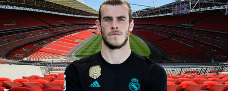 Gareth Bale esprinta para llegar a Wembley