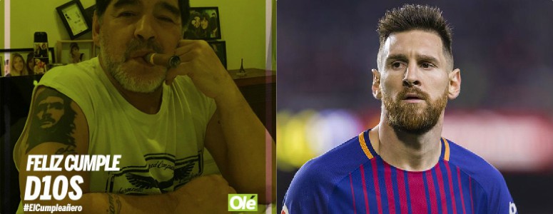 La felicitación a Maradona por su cumpleaños que puede picar a Messi