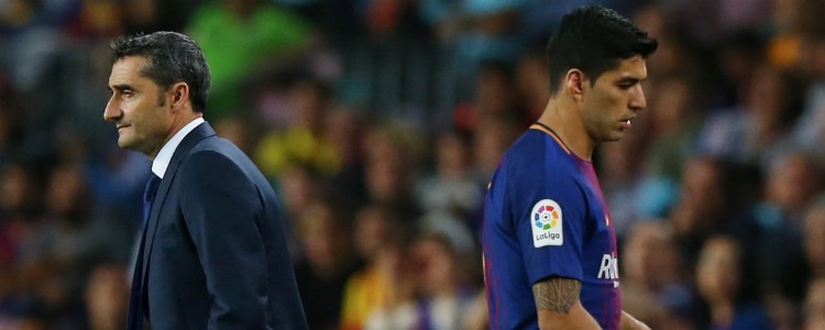 Luis Suárez no es feliz en el Barça de Ernesto Valverde