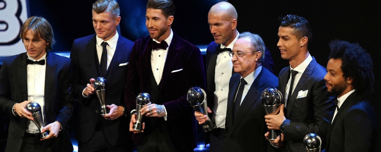 El Real Madrid arrasa en los Premios The Best de la FIFA