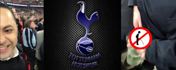 Escándalo en Inglaterra: hooligans del Tottenham orinan a la afición rival