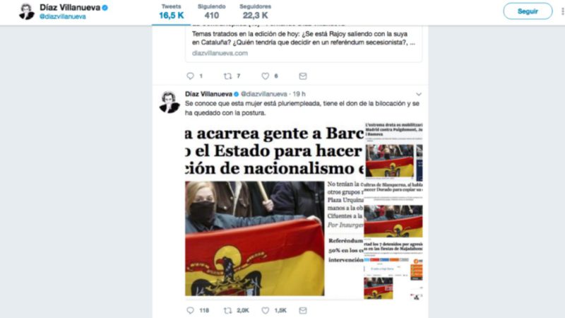La foto que demuestra la manipulación mediática con las manifestaciones por la unidad de España