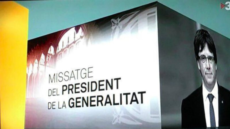 Mitin político contra la Junta Electoral en el informativo de TV3