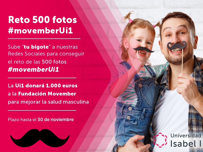 La Universidad Isabel I dona 1.000 euros para el reto 'Movember'