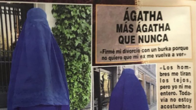 Ágatha Ruiz de la Prada se pone un burka para firmar el divorcio