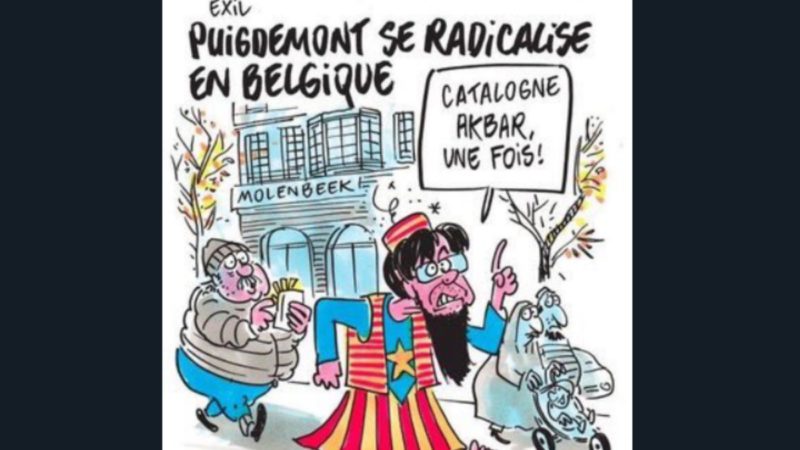 'Charlie Hebdo' se burla de Puigdemont: 'Se radicaliza en Bélgica'