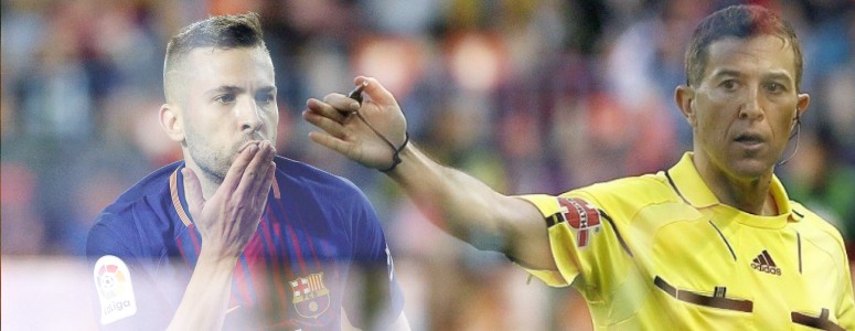 Jordi Alba ‘raja’ por el gol fantasma que Iglesias Villanueva no dio al Barça