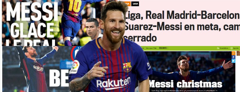 La prensa catalana y mundial se rinden a Messi, el Rey del Bernabéu