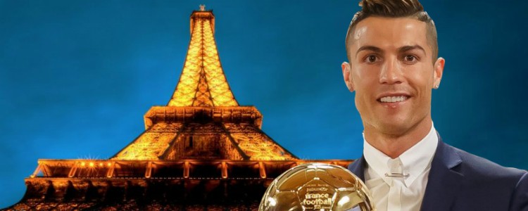 Cristiano Ronaldo lucirá su quinto Balón de Oro en la Torre Eiffel