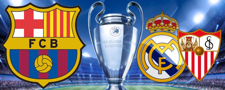 Los tremendos rivales que le pueden tocar en Champions a Barça, Real Madrid y Sevilla
