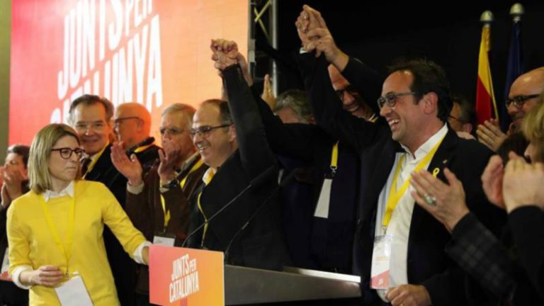 Junts per Catalunya celebra los resultados del 21D | EFE