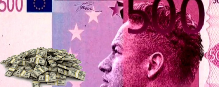 ¿Neymar o Moneymar? El público del Bayern de Munich le lanza billetes