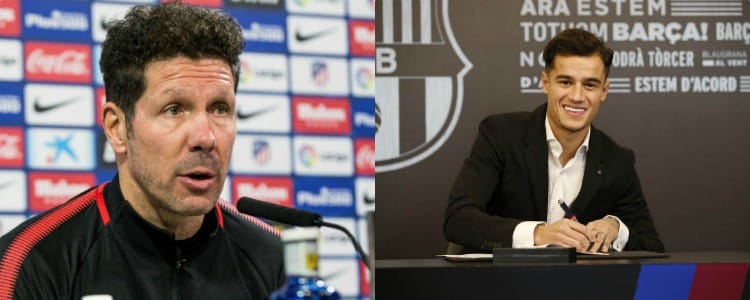 Simeone, sobre Coutinho: “Su fichaje es saludable para la Liga”