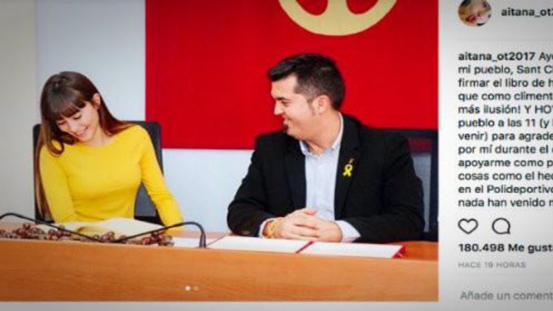 El controvertido jersey amarillo de Aitana, la catalana finalista de OT