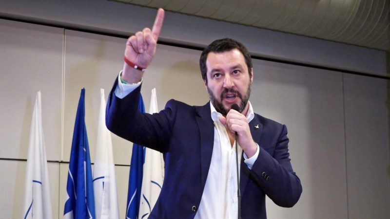 El líder de Liga Norte, Matteo Salvini