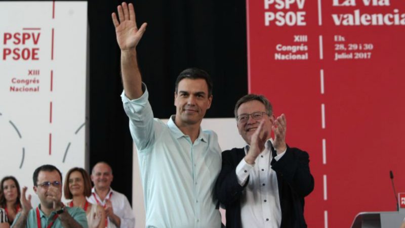 Sánchez apoya a Puig ante la presunta financiación ilegal del partido