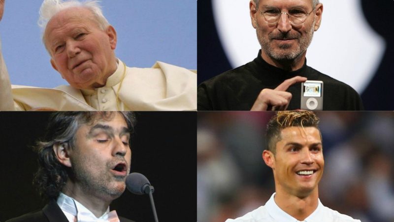 ¿Qué tienen en común Juan Pablo II, Cristiano Ronaldo, Steve Jobs y Bocelli?