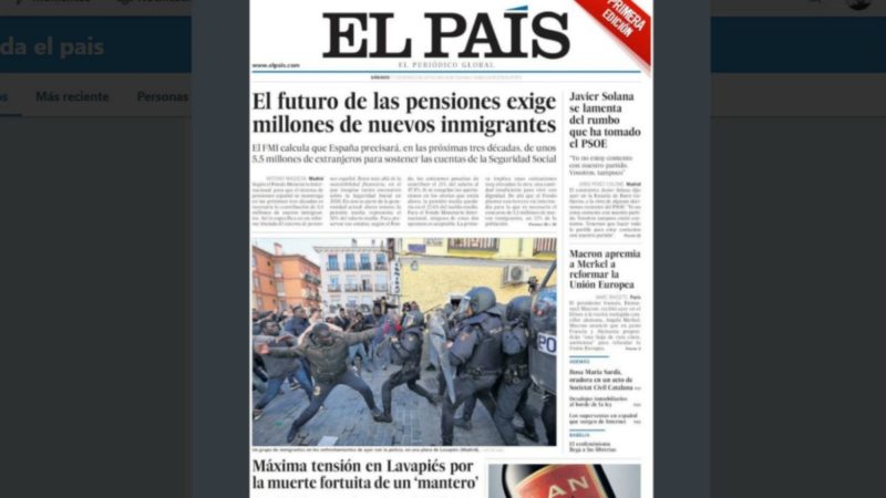 La campaña inmigracionista de El País mientras boicotea la natalidad