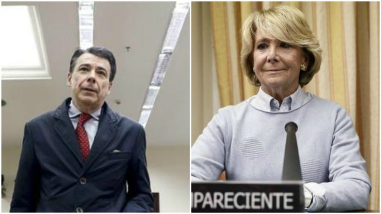 Ignacio Gonzalez y Esperanza Aguirre en la comision de las cuentas del PP en el Congreso | EFE