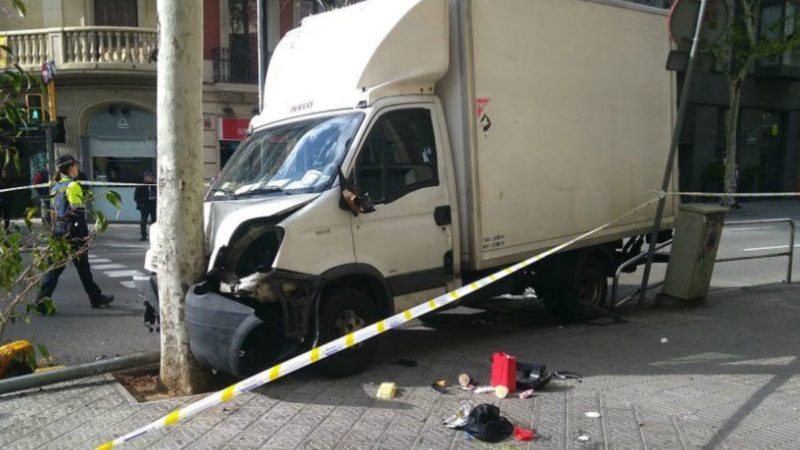 Siete personas heridas tras un atropello en Barcelona