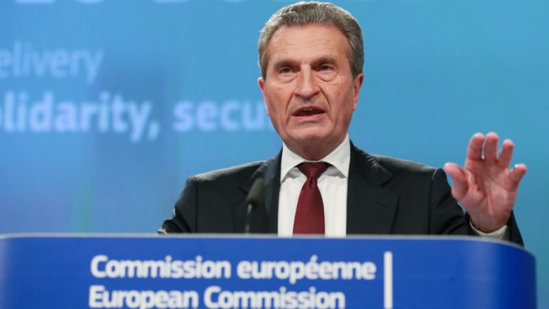 El comisario europeo de Presupuestos, Günther Oettinger. |EFE