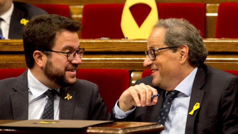 Torra llama a filas a su socio Aragonès (ERC) para recordarle que el Govern no puede pactar con PSOE