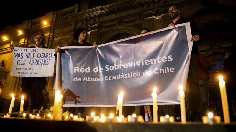 Protesta contra los abusos sexuales cometidos en el seno de la Iglesia católica chilena (agosto 2018) | EFE