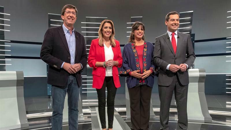 Los pactos con VOX marcan el debate de los candidatos de PSOE, PP y Ciudadanos