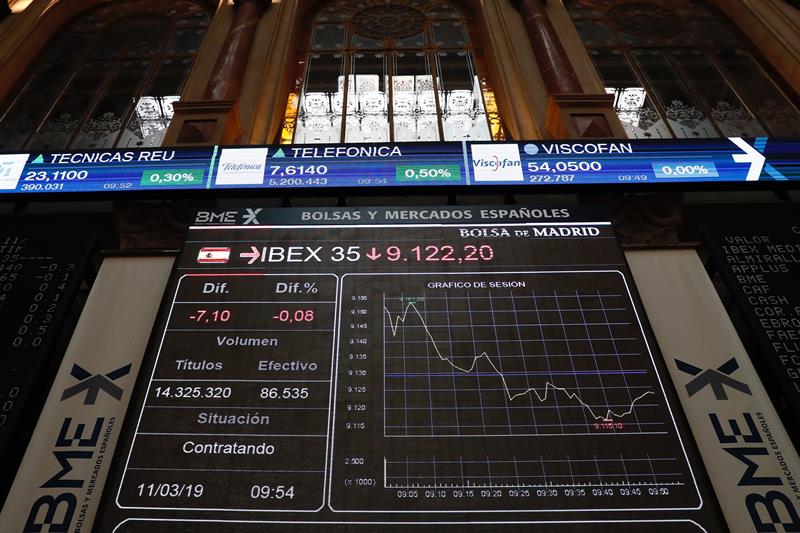 El IBEX 35 baja un 0,07 % tras la apertura, hasta los 9.122 puntos