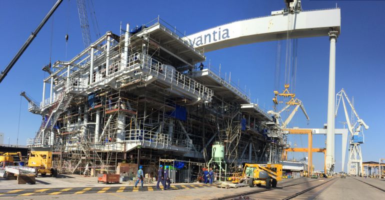 Navantia construirá 20 upper jackets para un campo eólico en Mar del Norte