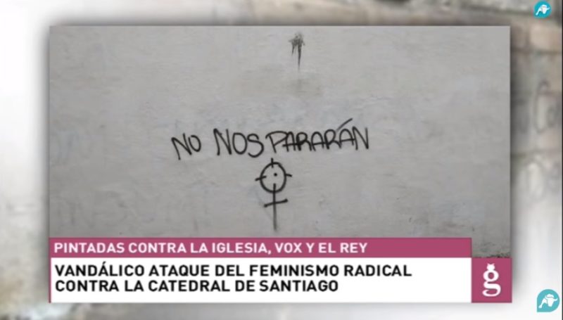 La Catedral de Santiago de Compostela, víctima del ataque feminista