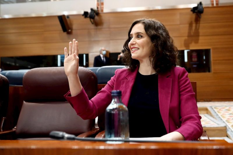 La presidenta regional, Isabel Díaz Ayuso