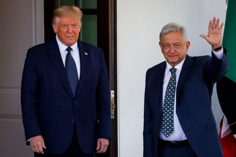 Donald Trump y López Obrador en Washington