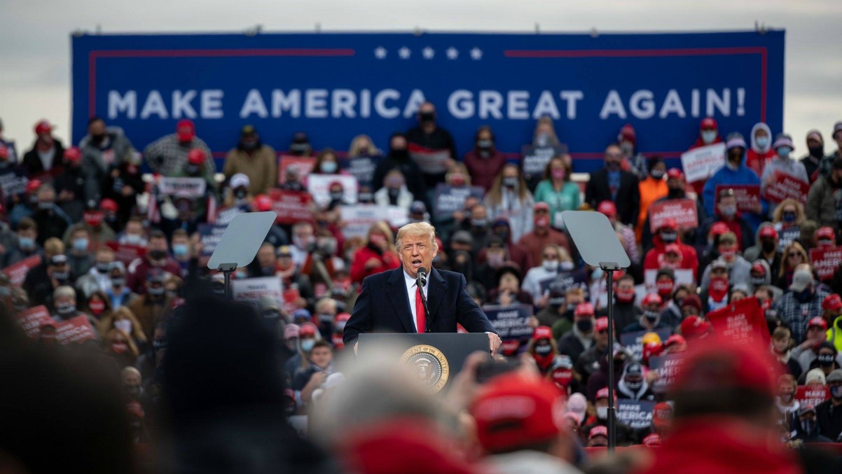 A ocho días de la elección en EEUU, Trump se centra en estado crucial de Pensilvania