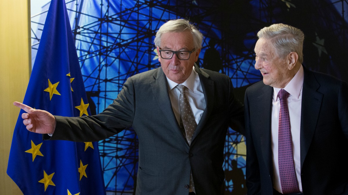 George Soros y Jean Claude Juncker