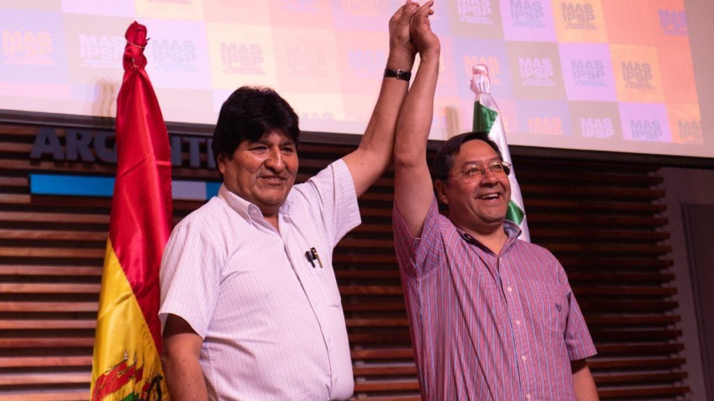 Bolivia. Luis Arce junto a Evo Morales.
